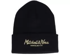 Pinscript Knit Black/Gold Cuff - Mitchell & Ness