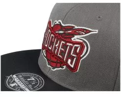 Houston Rockets Born And Bred Fitted Grey/Black Fitted - Mitchell & Ness -Fashion Hat Online 195563584972 6