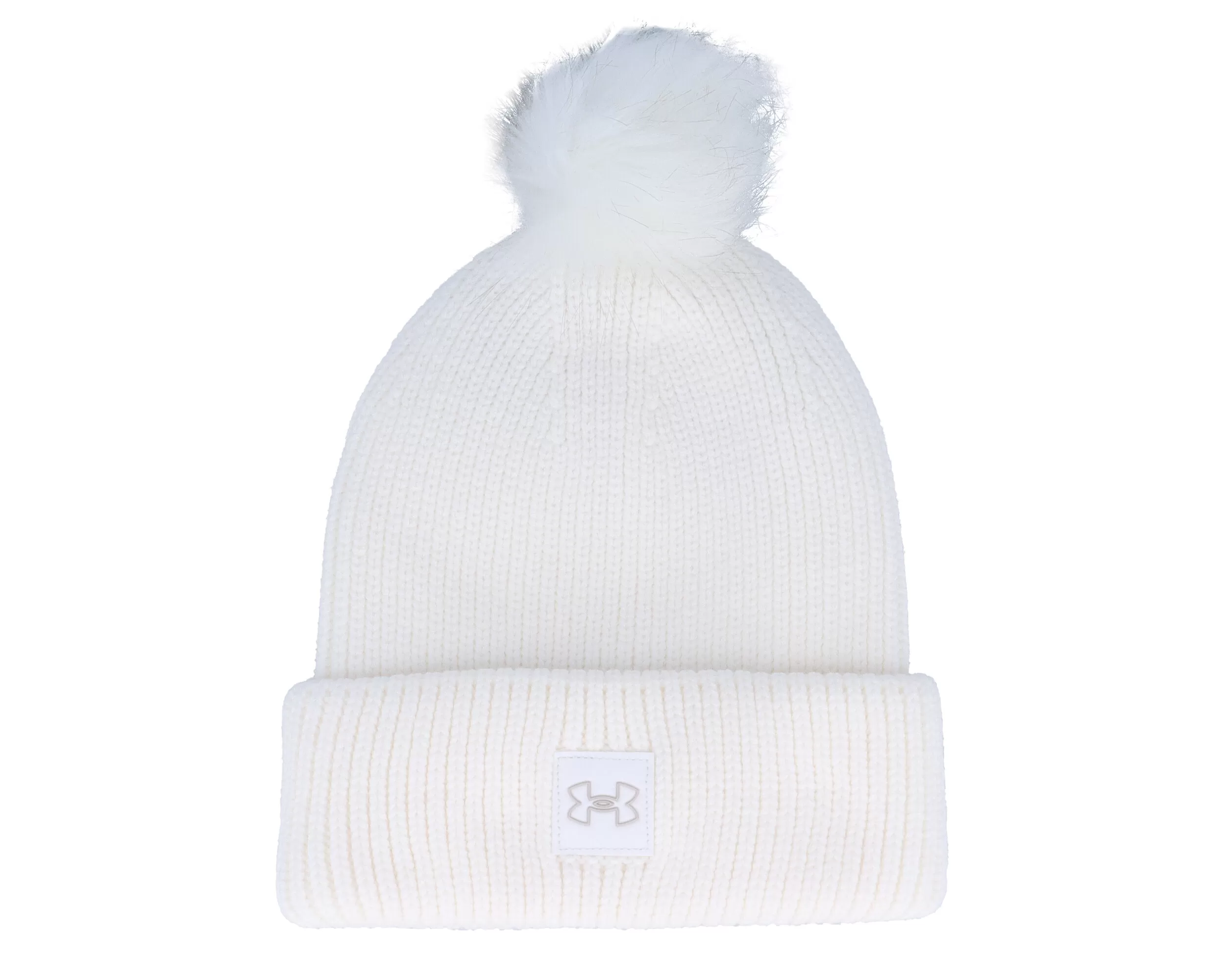 Halftime Ribbed White/White/Ghost Gray Pom - Under Armour 1 Halftime Ribbed White/White/Ghost Gray Pom - Under Armour