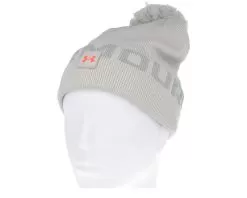Halftime Fleece Ghost Gray/Tin/Bolt Red Pom - Under Armour -Fashion Hat Online 196039075154 3