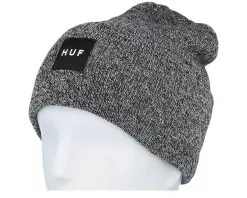 Melange Box Logo Beanie Black Cuff - HUF -Fashion Hat Online 196377083606 3
