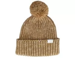 Cozy Chunky Beanie Almond/Wheat Pom - The North Face