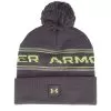 Men's Halftime Beanie Ash Taupe Pom - Under Armour