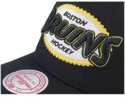 Boston Bruins Team Seal Vintage Black Trucker - Mitchell & Ness -Fashion Hat Online 196945108229 6