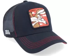Looney Tunes Wile E Coyote Black Trucker - Capslab