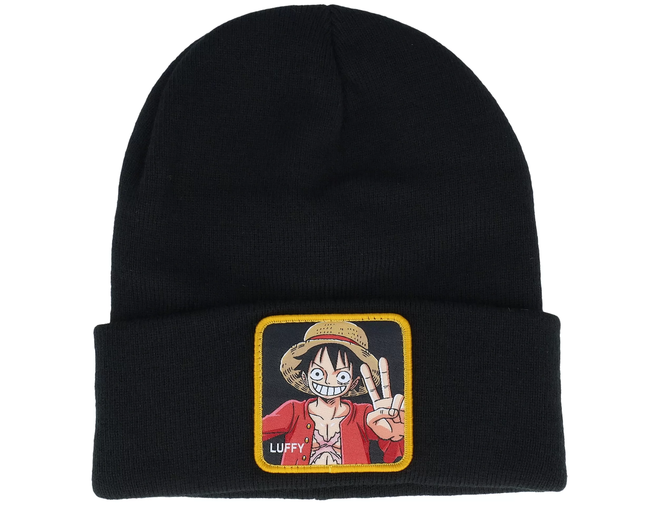 One Piece Luffy Beanie Black Cuff - Capslab 1 One Piece Luffy Beanie Black Cuff - Capslab