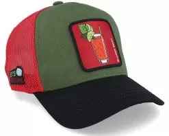 Cocktails Bloody Mary Green/Black/Red Trucker - Capslab