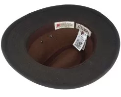 Ava Waxed Cotton Brown Trilby - Stetson 8 Ava Waxed Cotton Brown Trilby - Stetson -Fashion Hat Online 4043898058315 4