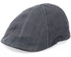 Level Co/Pe Black Flat Cap - Stetson