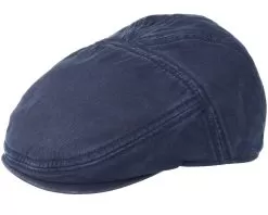Ivy Cap Cotton Navy Flatcap - Stetson