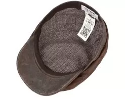 6-panel Cap Goat/Pigskin Brown Flat Cap - Stetson -Fashion Hat Online 4043898581318 4