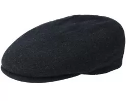 Kent Wool/Cashmere Black Flat Cap - Stetson