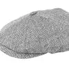 Hatteras Silk Black/White Flat Cap - Stetson