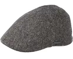 Texas Woolrich Herringbone Brown Flat Cap - Stetson