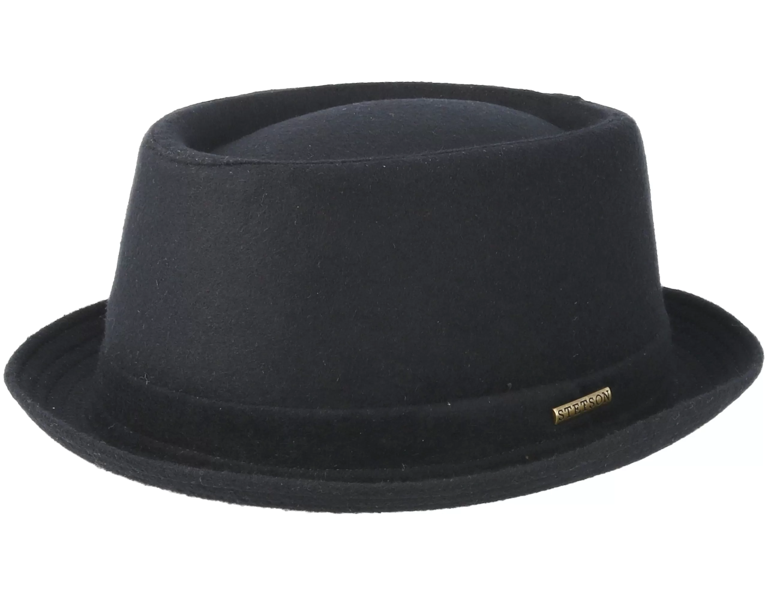 Wool Black Pork Pie - Stetson 1 Wool Black Pork Pie - Stetson