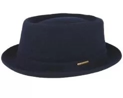 Wool Navy Pork Pie - Stetson