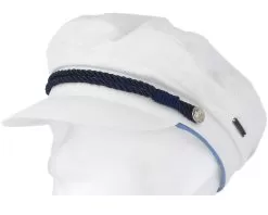 Riders Cap Dyed Cotton White Flat Cap - Stetson 9 Riders Cap Dyed Cotton White Flat Cap - Stetson -Fashion Hat Online 4043898936712 5