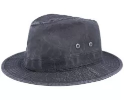 Tller Delave Organic Cotton Black Fedora - Stetson