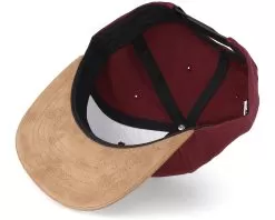 Suede Maroon Snapback - Reell -Fashion Hat Online 4051015240765 4