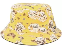 Hat Luckycat Linen Black Bucket - Djinns -Fashion Hat Online 4051967189938 4