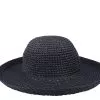 Paper Crochet Bolero Black Straw Hat - Seeberger