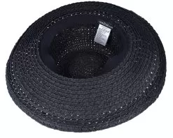 Paper Crochet Bolero Black Straw Hat - Seeberger 7 Paper Crochet Bolero Black Straw Hat - Seeberger -Fashion Hat Online 4056623854489 4