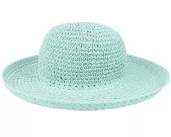 Paper Crochet Bolero Aqua Straw Hat - Seeberger