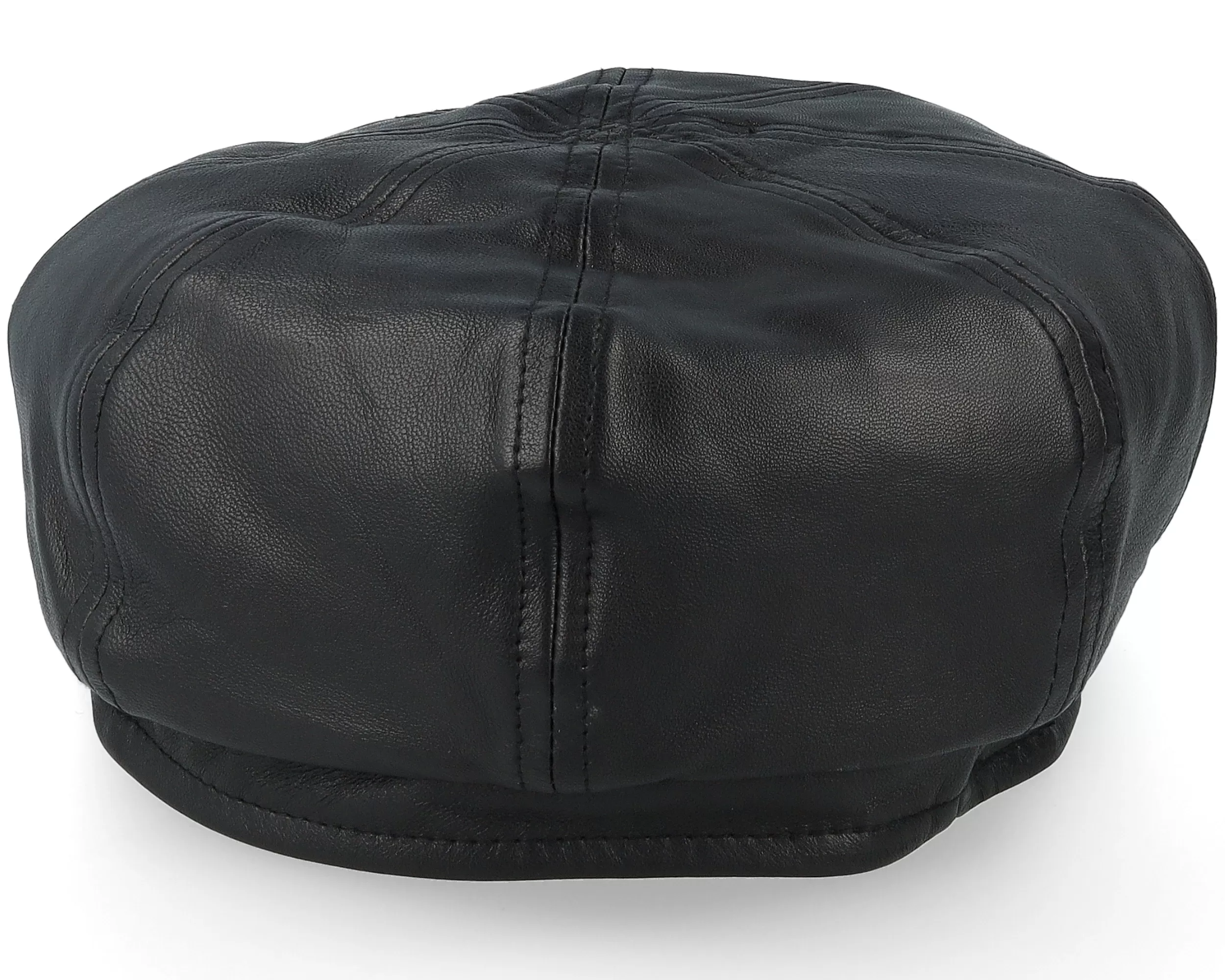 Leather Balloon Black Vega Cap - Seeberger 2 Leather Balloon Black Vega Cap - Seeberger - Image 2