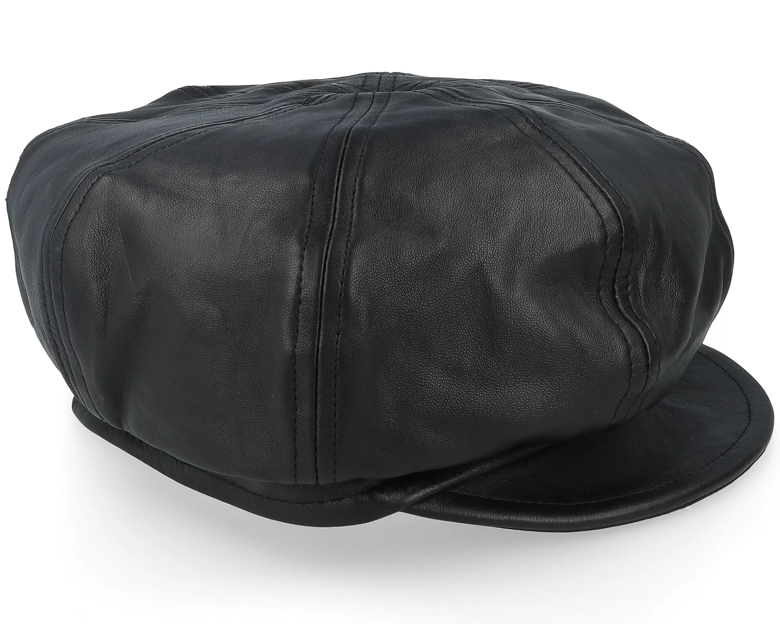 Leather Balloon Black Vega Cap - Seeberger 3 Leather Balloon Black Vega Cap - Seeberger - Image 3