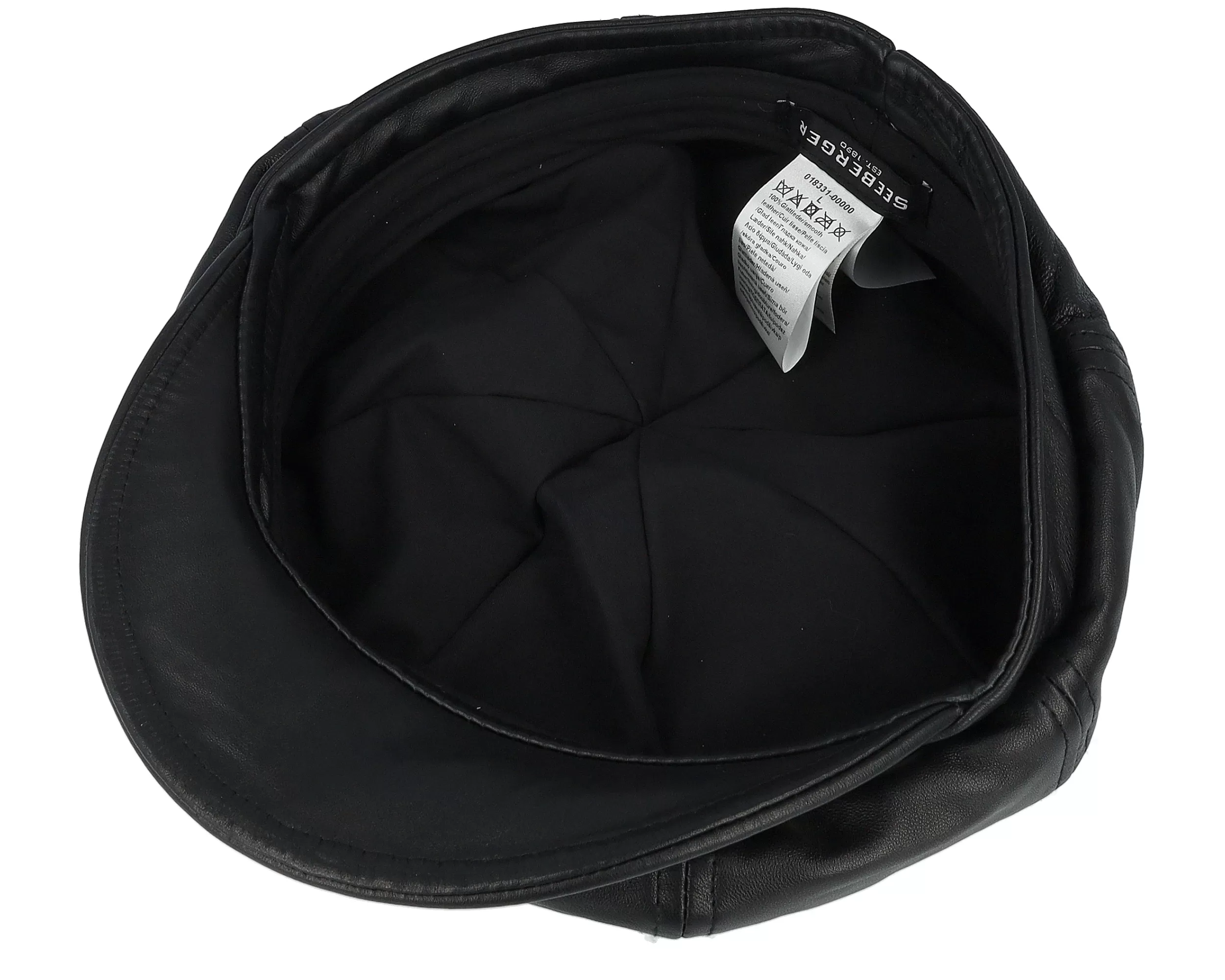 Leather Balloon Black Vega Cap - Seeberger 4 Leather Balloon Black Vega Cap - Seeberger - Image 4