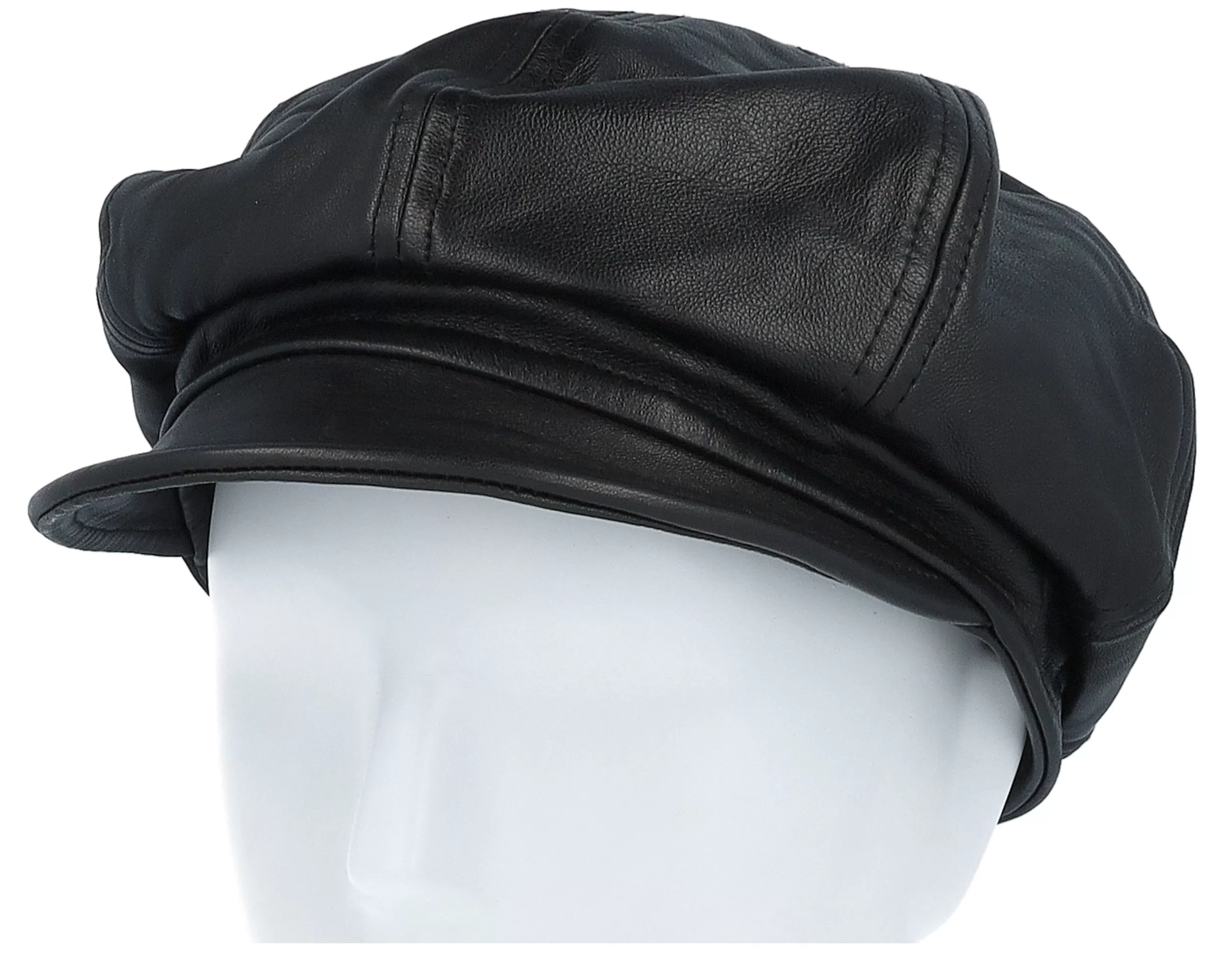 Leather Balloon Black Vega Cap - Seeberger 5 Leather Balloon Black Vega Cap - Seeberger - Image 5