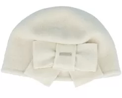 Boiled Wool White Beanie - Seeberger