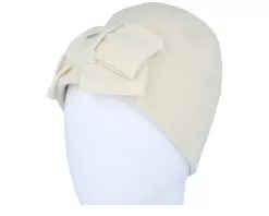Boiled Wool White Beanie - Seeberger -Fashion Hat Online 4062845129878 3