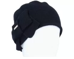 Boiled Wool Black Beanie - Seeberger -Fashion Hat Online 4062845129915 3