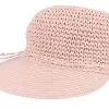Paper Crochet Cap With Big Visor Powder Red Fitted - Seeberger