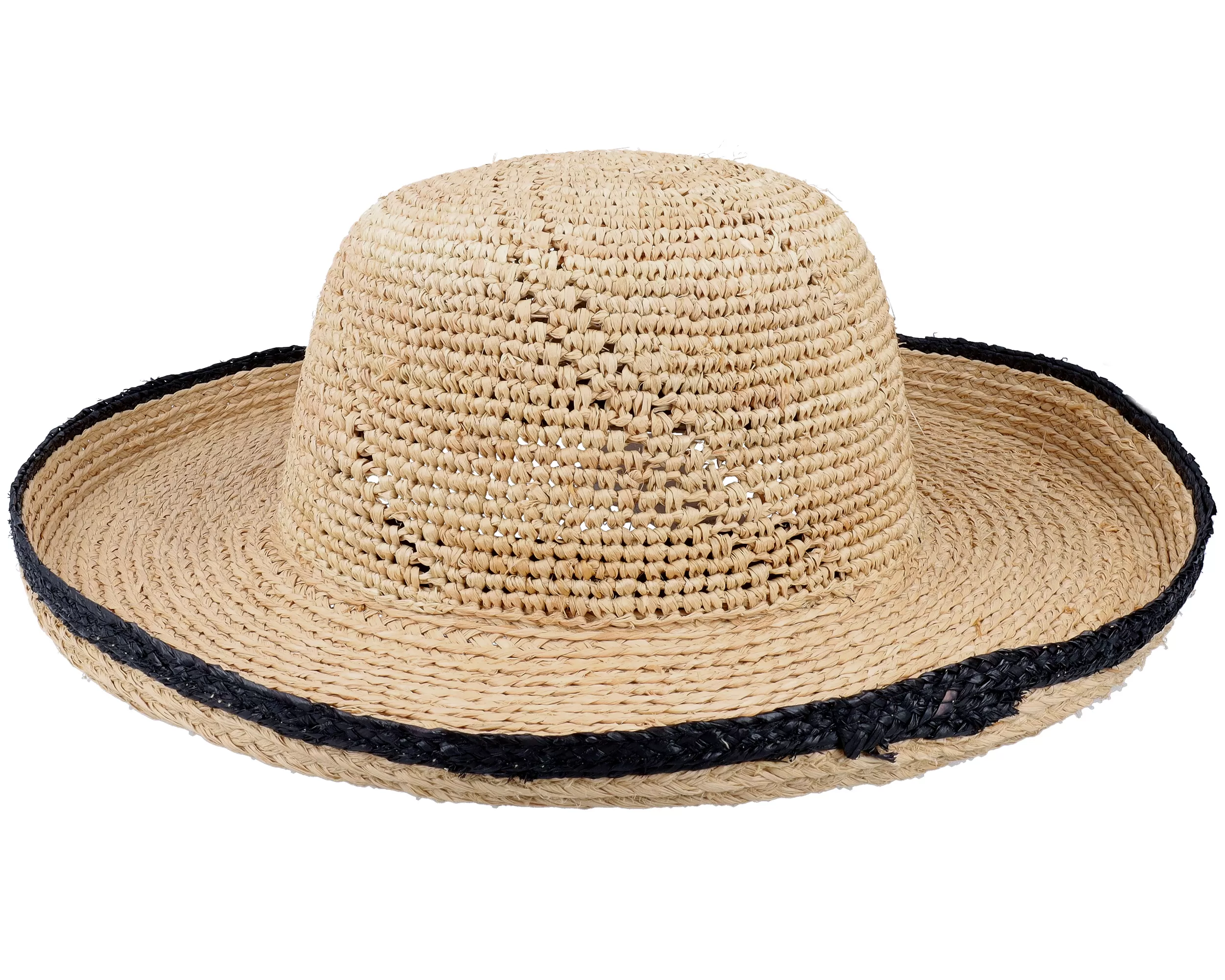 Raffia Bolero Crochet And Braid Mix Linen Straw Hat - Seeberger 2 Raffia Bolero Crochet And Braid Mix Linen Straw Hat - Seeberger - Image 2