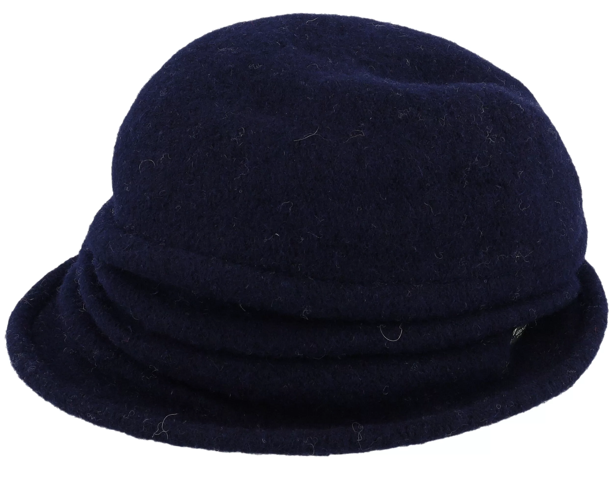 Boiled Wool With Folds Navy Cloche - Seeberger 1 Boiled Wool With Folds Navy Cloche - Seeberger