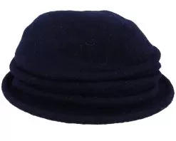 Boiled Wool With Folds Navy Cloche - Seeberger 6 Boiled Wool With Folds Navy Cloche - Seeberger -Fashion Hat Online 4062845177992 3