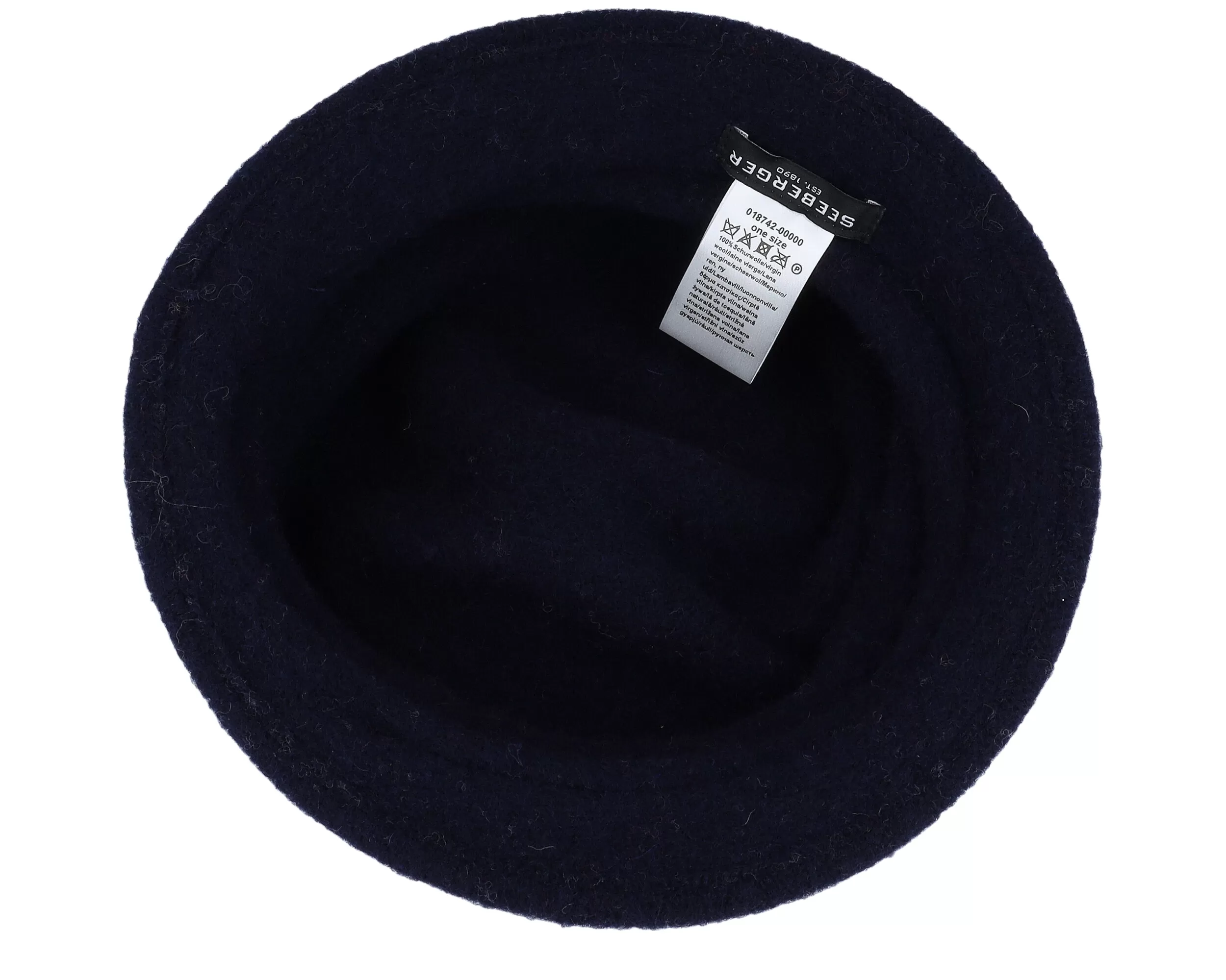 Boiled Wool With Folds Navy Cloche - Seeberger 4 Boiled Wool With Folds Navy Cloche - Seeberger - Image 4