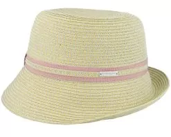 Cloche With Ribbon Trimming Honey-Powder Red Straw Hat - Seeberger -Fashion Hat Online 4062845208313 3