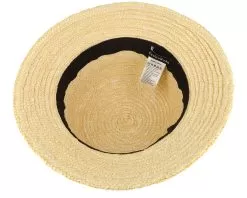 Wheat Braid Cloche With Fabric Flower Linen Straw Hat - Seeberger -Fashion Hat Online 4062845208627 4