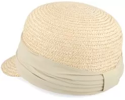 Wheat Braid Cap Linen Fitted - Seeberger -Fashion Hat Online 4062845208863 3