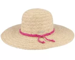 Floppy With Flower Hand Stitch Nature-Fuchsia Sun Hat - Seeberger -Fashion Hat Online 4062845212389 3