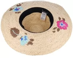Floppy With Flower Hand Stitch Nature-Fuchsia Sun Hat - Seeberger -Fashion Hat Online 4062845212389 4