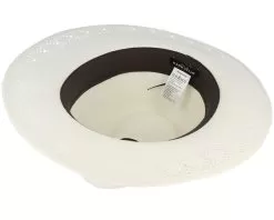 Panama Fedora White Straw Hat - Seeberger -Fashion Hat Online 4062845215595 4