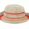 Paper Cloche Khaki-Terracotta Straw Hat - Seeberger