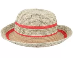 Paper Cloche Khaki-Terracotta Straw Hat - Seeberger