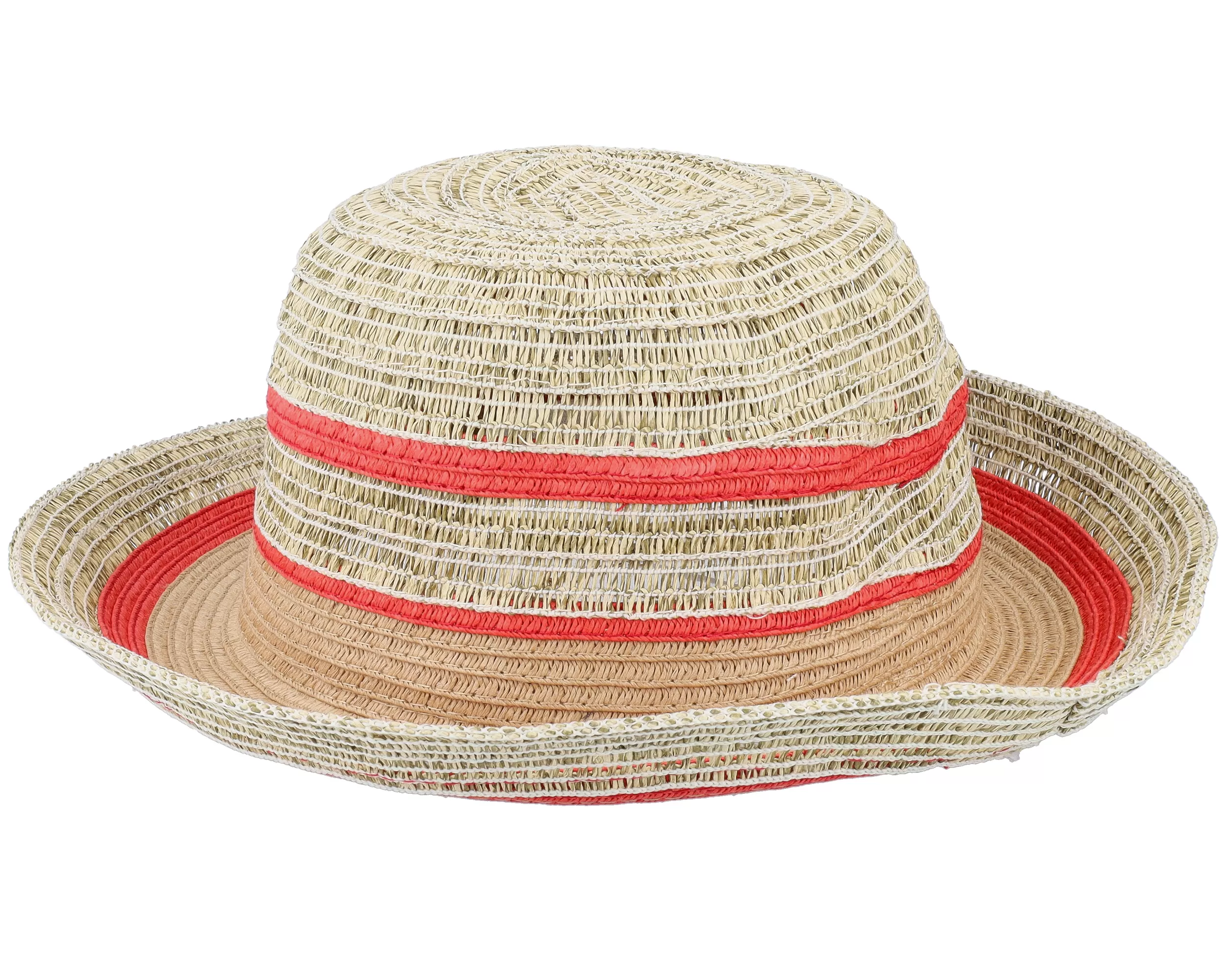 Paper Cloche Khaki-Terracotta Straw Hat - Seeberger 2 Paper Cloche Khaki-Terracotta Straw Hat - Seeberger - Image 2