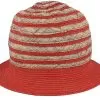 Cloche In Stripy Design Terracotta-Linen Bucket - Seeberger