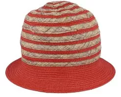 Cloche In Stripy Design Terracotta-Linen Bucket - Seeberger